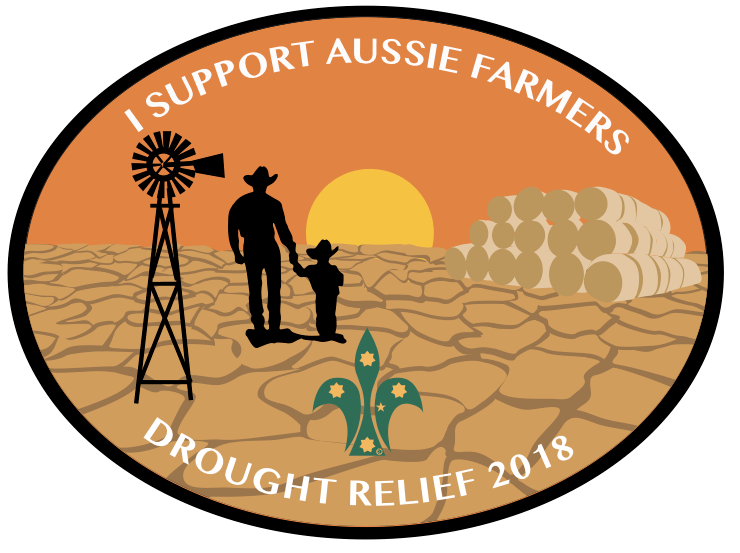 drought relief blanket badge to support our farmers